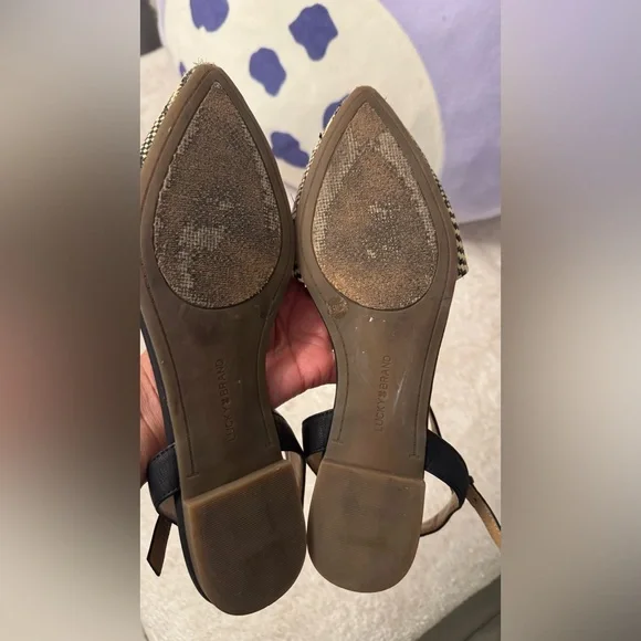 Lucky Brand -- Black/Tan Woven Women's Flats Size 8.5 - Picture 5 of 10